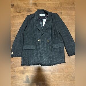 Pink Martini Black Tweed Blazer